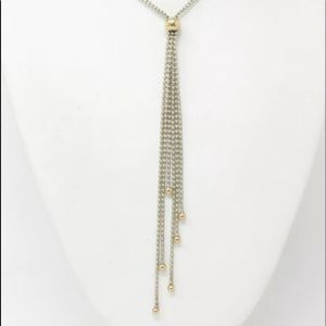 14K/925 Beaded Fringe Necklace